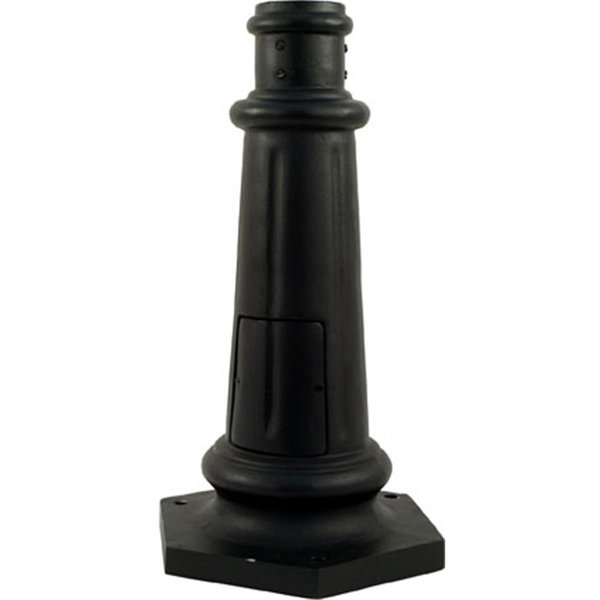 Intense Surface Mounted Base for 3 in. Outer Dia Round Post, Black - 21.25 x 12.25 x 12.25 in. IN2562989